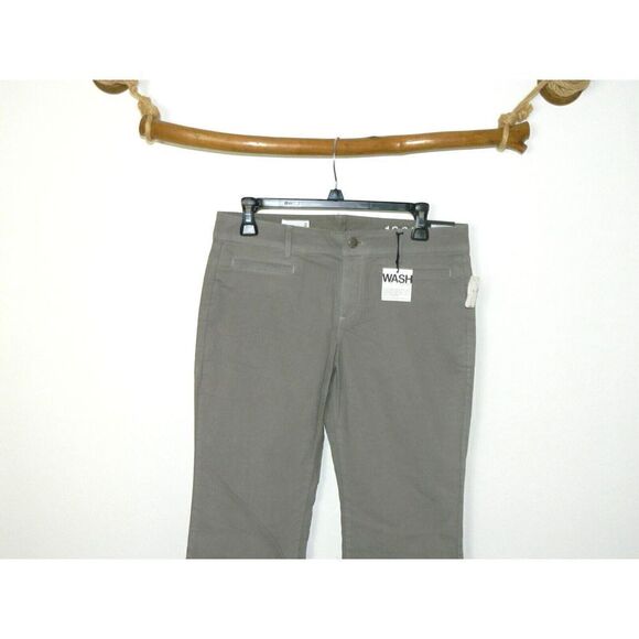 Gap Pants Khakis Denim Washed Women's Size 2 Green‎ Slim Boot Low Rise - Picture 3 of 10